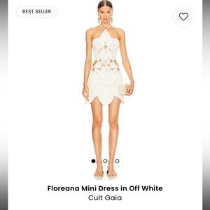 Cult Gaia XS Floreana Mini Dress in Off White
